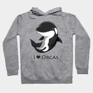 I Love Orcas Cute Killer Whale Hoodie